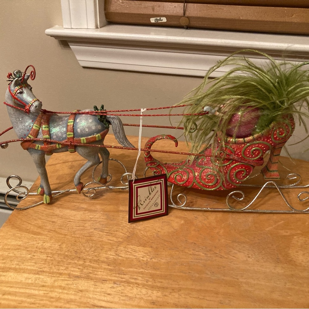Patience Brewster Krinkles One Horse Open Sleigh Shoe Dept 56 w/ Box & Tag